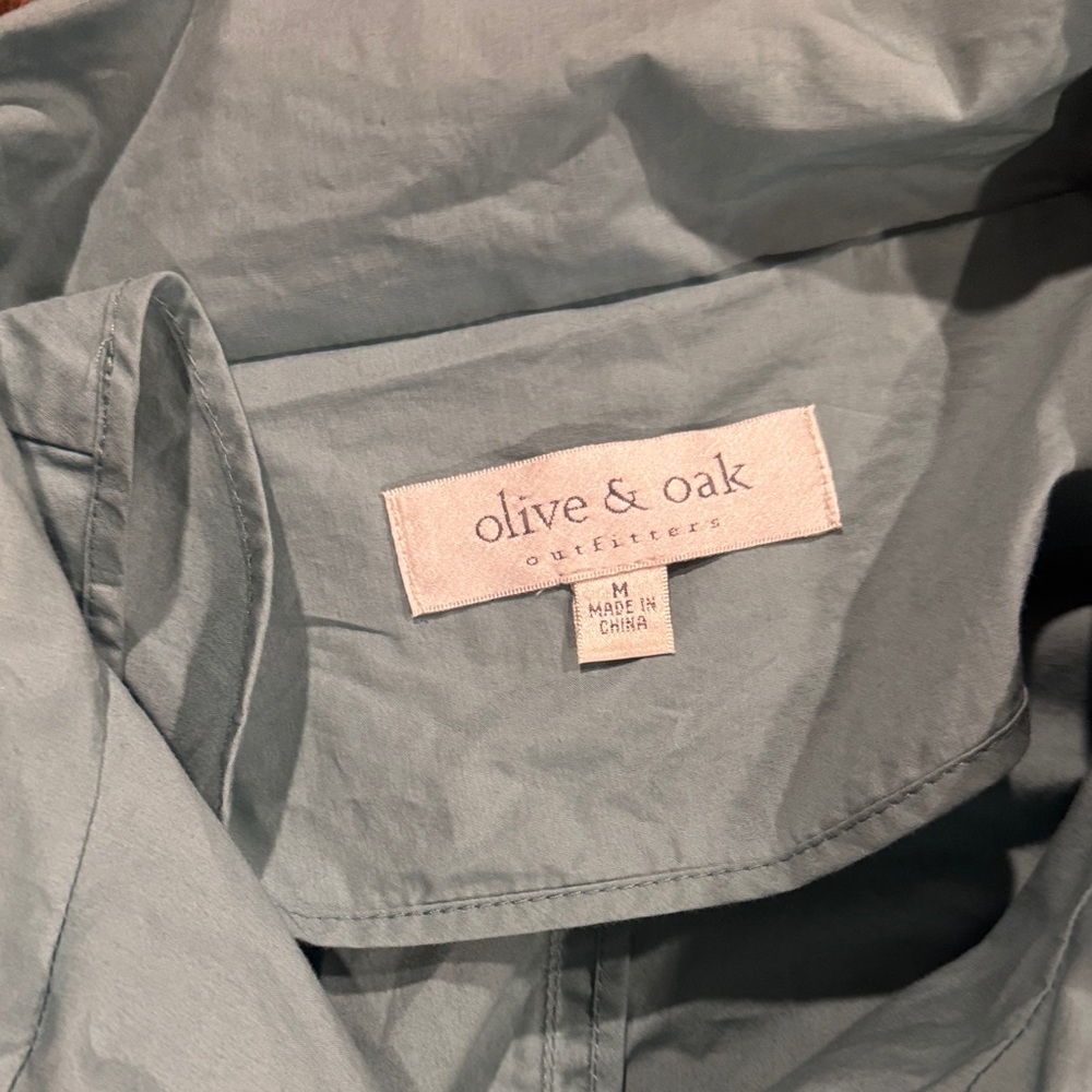 Olive & Oak Light Seafoam Utility Trench Coat - Picture 2 of 3